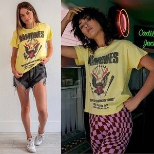NWT DAYDREAMER 70s Ramones Crest Retro Faded CBGB Punk Rock Concert Merch Tee 1X